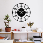 Kahjustatud pakendiga toode. Kvartsseinakell Wallity Enzoclock, must v., 48 cm x 48 cm, 48 cm