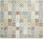 L&otilde;ikelaud Zeller Mosaic, sinine v./pruun v./oranž v., 56 cm x 50 cm