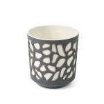 Lillepott Lamela Duet 763-18, plastik, valge/hall