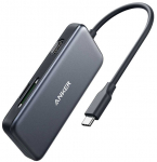 USB jaotur Anker Premium 5in1, must v.