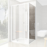 Du&scaron;isein Ravak Pivot PPS-80, 80 cm x 190 cm, l&auml;bipaistev v./valge v./karastatud