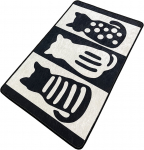 Vannitoa p&otilde;randamatt Foutastic Meo 359CHL5379, valge/must, 120 cm x 70 cm