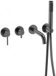 Peidetud vannitoa segisti Besco Veo 4-Points Faucet, grafiit