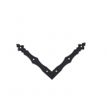 Dekoratiivne nurk Domax 89912, 20 cm x 3 cm, v&auml;rvitud, metall, must