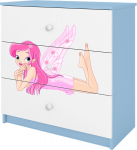 Laste kummut Kocot Kids Babydreams Fairy With Wings, sinine v./valge v., 80 cm x 41 cm x 80.5 cm