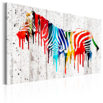 Reproduktsioon Artgeist Colourful Zebra MDF02, 30 cm x 20 cm