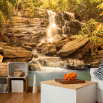 Fototapeet Artgeist Sunny Waterfall 2XLFT1219, 210 cm x 300 cm