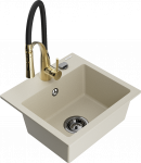 K&ouml;&ouml;givalamu koos kraaniga Mexen Milo Aster, graniit, 43.5 cm x 41 cm x 17.1 cm, beež