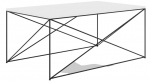 Kohvilaud ADRK Dante, valge v./must v., 100 cm x 60 cm x 43 cm