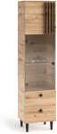 Vitriinkapp ADRK Livia 05, pruun v./must v., 50 cm x 40 cm x 196 cm