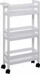3-korruseline ratastel k&auml;ru 5five, 40 cm x 75 cm x 15 cm, valge v.