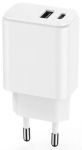 Telefoni laadija Setty, USB Type C/USB Type A, valge v., 20 W