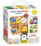 Pusle Bananapanda Match The Vehicles, 22 cm x 23.5 cm, 24 tk, mitmev&auml;rviline