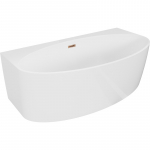 Vann, teisaldatav Mexen Bruna, 149.5 cm x 82.5 cm x 58 cm, ovaalne, valge/roosa kuld