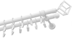 Kardinapuu komplekt Olimp Cube, 250 cm, &Oslash; 19 mm, valge v.