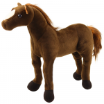 Pehme m&auml;nguasi hobune, tumepruun, 37 cm