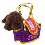 Pehme m&auml;nguasi, kotiga koer Happy Family Poodle, pruun, 12 cm