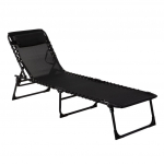 &Otilde;ue lamamistool Patio Toluca, must v., 188 cm x 56 cm x 30 cm