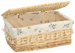 Korv Home4you Willi Emma 88828, puuvill/paju, 36 cm x 27 cm, pruunikas v.
