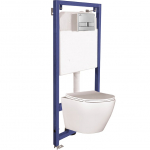 Seinapealse WC-poti komplekt integreeritud krohvialune Laveo Akan Desna, 10 - 17.5 cm x 52.5 cm