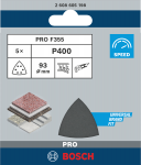 Lihvimisleht Bosch Pro 2608605198, 400, 9.3 cm x 9.3 cm, 5 tk