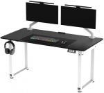 Arvutim&auml;ngulaud reguleeritava k&otilde;rgusega Ultradesk Quest, 140 cm x 70 cm, 72 - 120 cm, valge v./must v.