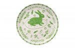 Taldrikute komplekt serveerimine Hermia Hoppity, 25.5 cm x 25.5 cm x 2.5 cm, valge v./roheline v.