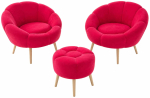 M&ouml;&ouml;blikomplekt Hanah Home Lida Wellsoft, sise, fuksia (magenta) v.
