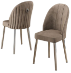 Toolide komplekt Kalune Design Mara 240CHR1743, matt, kuld v./cappuccino v., 42 cm x 44 cm x 90 cm, 2 tk