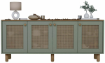 Konsoollaud Kalune Design Bohemian 1600-132, roheline v., 40 cm x 180 cm x 75 cm