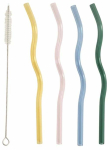 Korduvkasutatavad k&otilde;rred puhastusharjaga Homla 243880, 20 cm, klaas, mitmev&auml;rviline, 5 tk