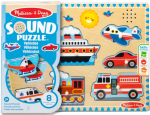 Puidust pusle Melissa & Doug Garso dėlionė, 29 cm x 29 cm, 8 tk