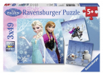Pusle 3in1 Ravensburger Frozen 09264, 18 cm x 18 cm, 147 tk, mitmev&auml;rviline