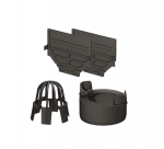 Drenaažikanalite osade komplekt Aco HexaLine 319287, plastik