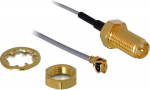 Juhe Delock HF RP-SMA MHF, RP-SMA, 0.2 m, kuldne