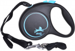 Automaatne jalutusrihm Flexi Black Design, sinine v./must v., S 5m