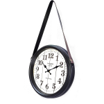 Kvartsseinakell Platinet Strip, valge v./must v., 30 cm x 30 cm, 30 cm