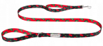 Koera rihm Amiplay Be Happy Cherry, must v./punane v., XL, 1.5 m x 25 mm