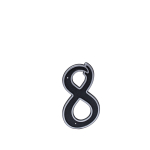 Uksenumber Haushalt NP15080C, 15 cm x 8 cm, plastik, h&otilde;be/must