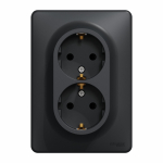 Pistikupesa 2-ne Schneider Electric Sedna Design SDD314221, maandusega, antratsiit v.