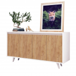 Kummut Kalune Design Nossa, pruun v./valge v., 86 cm x 140 cm x 40 cm