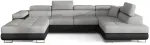 Nurgadiivan Rodrigo Sawana 21, Soft 11, must v./hall v., parem, 202 x 345 cm x 90 cm