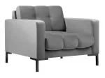 Tugitool Micadoni Home Mamaia Velvet, must v./hall v., 87 cm x 92 cm x 78 cm