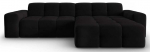 Nurgadiivan Micadoni Home Kendal Velvet 4 Seats, must v., parem, 256 x 173 cm x 79 cm