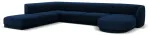 Nurgadiivan Micadoni Home Miley Velvet Panoramic 6 Seats, s&uuml;gavsinine v., vasak, 327 x 245 cm x 74 cm