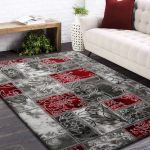 Vaip sise Fruzan 07, hall v./punane v., 150 cm x 80 cm