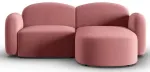 Nurgadiivan Micadoni Home Blair Velvet, roosa v., parem, 194 x 155 cm x 80 cm