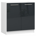 K&ouml;&ouml;gi valamukapp Akord Oliwia S80, valge v./grafiit v., 46 cm x 80 cm x 82 cm