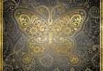 Fototapeet Artgeist Golden Butterfly, 70 cm x 100 cm