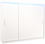 Riidekapp ADRK Antos LED, valge v., 58 cm x 250 cm x 215 cm